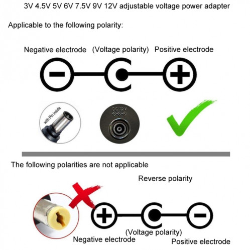 Chargeur adaptateur secteur réglable 3A DC 65 W 6-20 V, spécification : prise américaine SH56011880-08